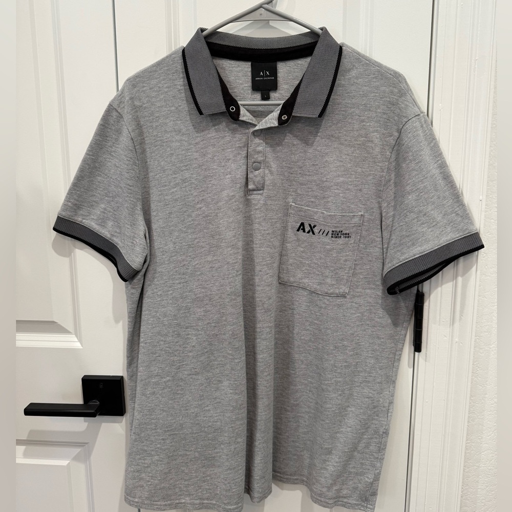 Armani Exchange size L grey shirt